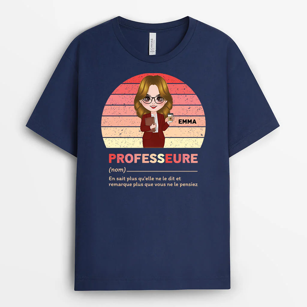 Cadeau Personnalisé pour la Maîtresse - Tee-Shirt Personnalisé Femme - Image 2