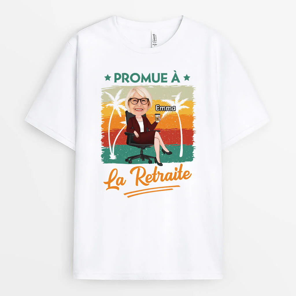 T Shirt Promue À La Retraite Personnalisé