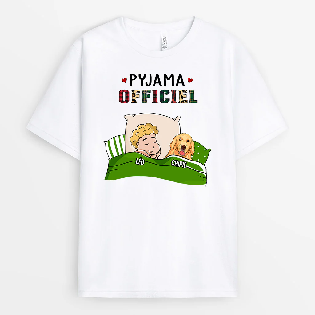 Tee Shirt Personnalisé Femme – Pyjama Officiel | Version Chien
