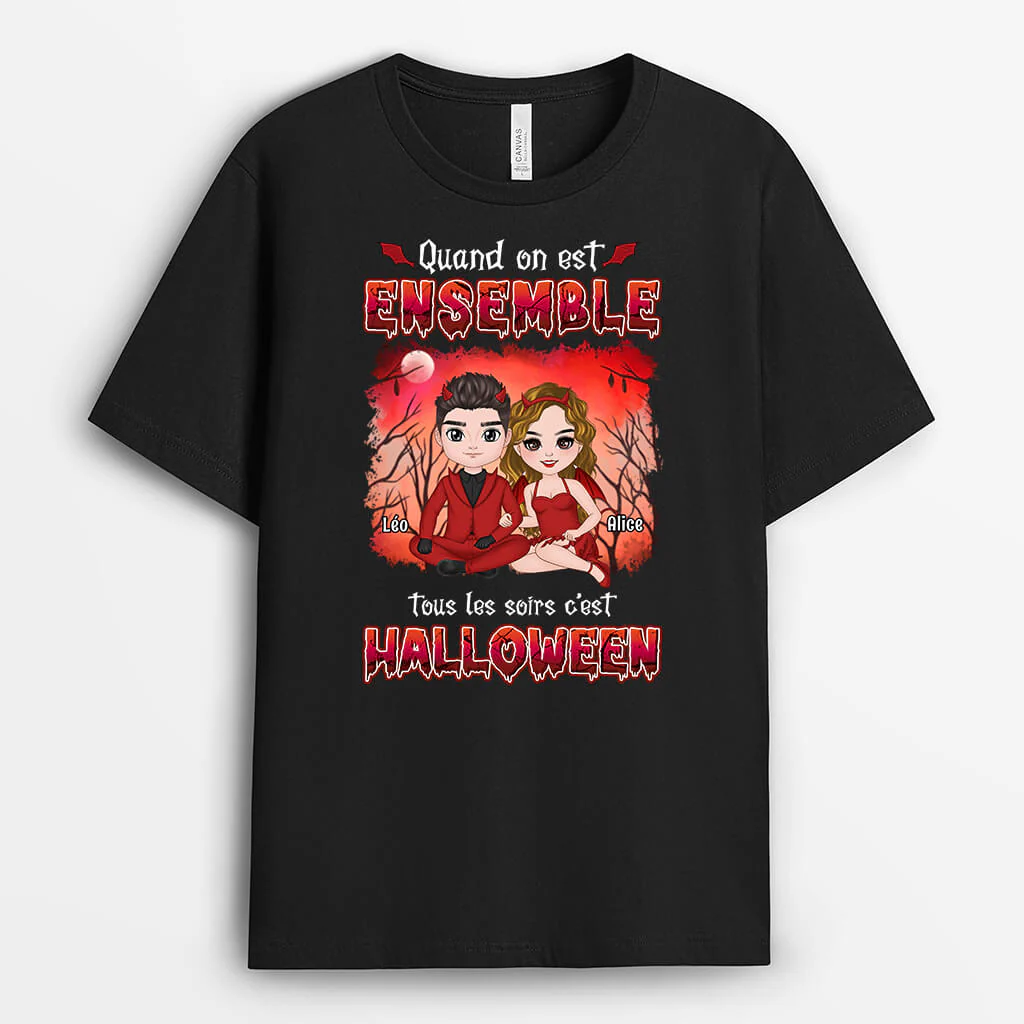 T Shirt Couple Personnalisé -Quand On Est Ensemble
