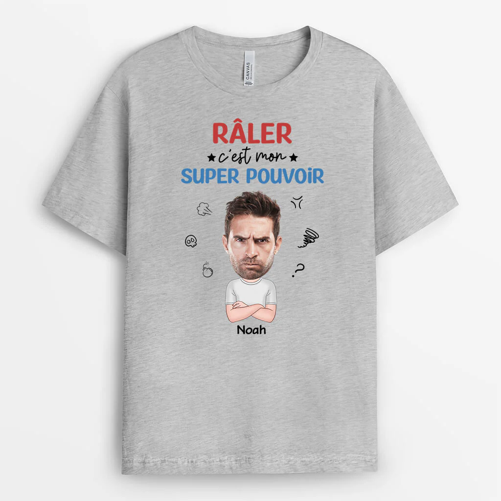 Tee Shirt Personnalisé Femme – Râler, C'est Mon Super Pouvoir - Image 2