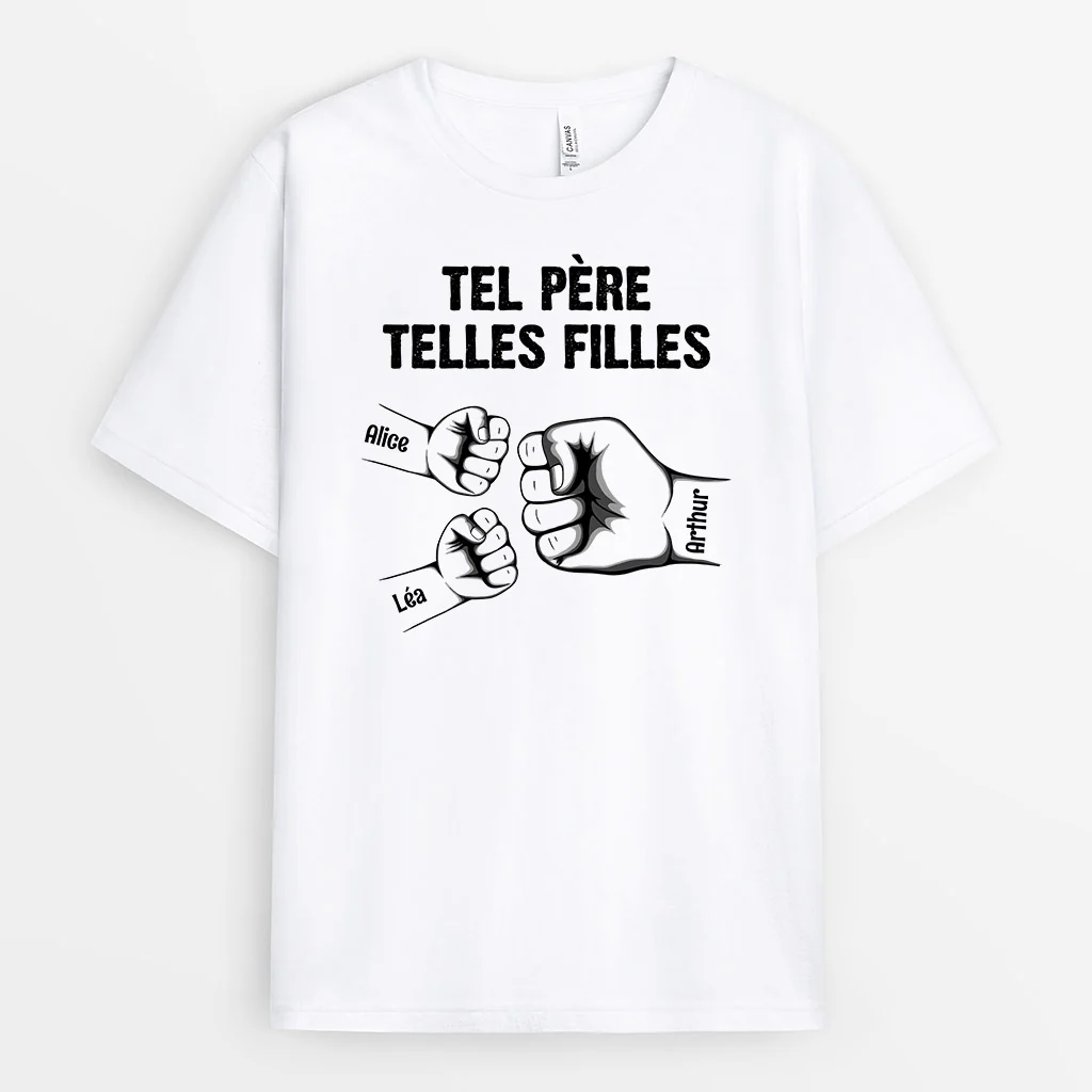 T shirt Personnalisé Papy - Tel Grand-Père Telle Fille Poing - Image 2