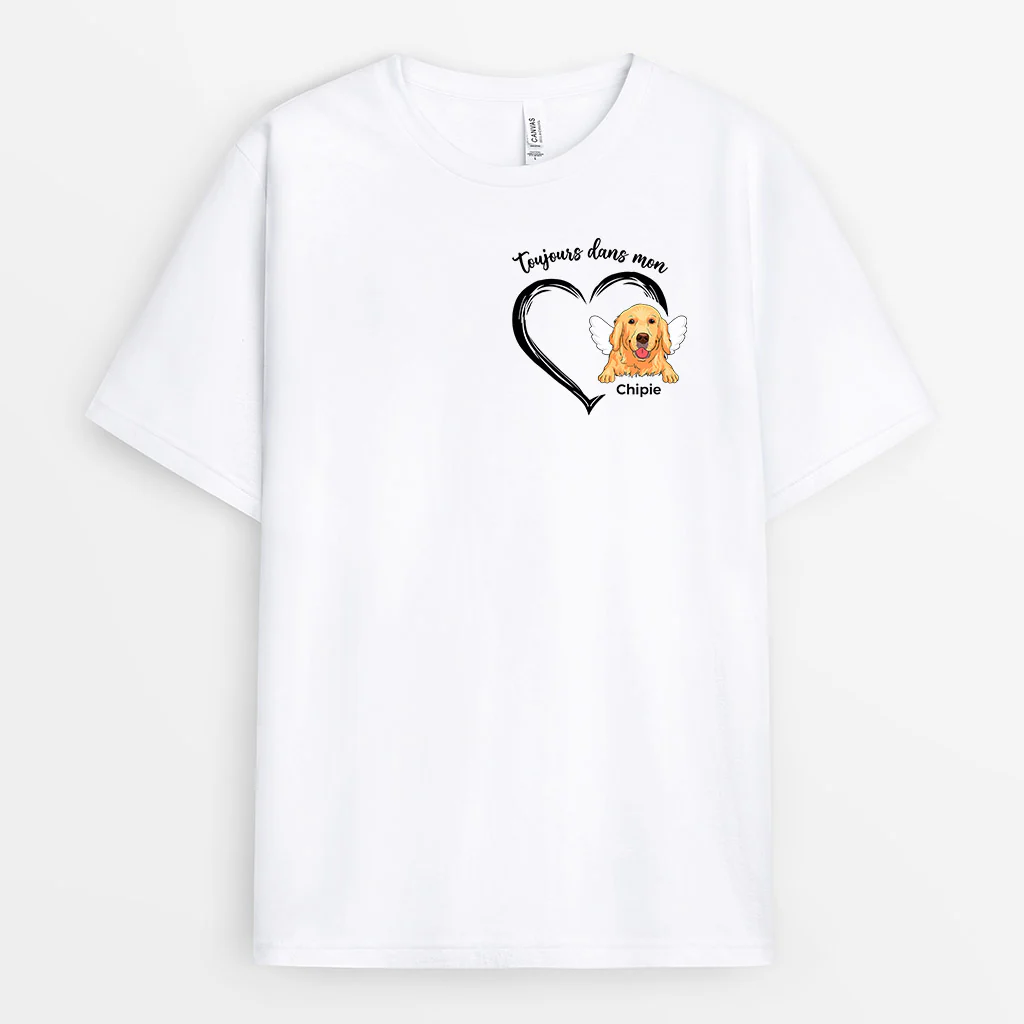 T-shirt Chien Personnalisé - Toujours Dans Mon Cœur - Image 2