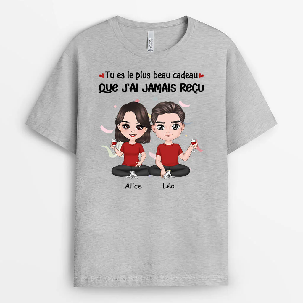 Tee Shirt Couple Personnalisé - Tu Es Le Plus Beau Cadeau