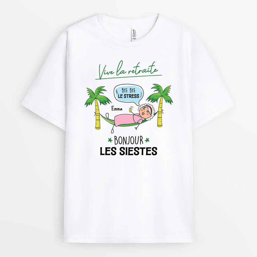 T-shirt Personnalisé Retraite - Vive La Retraite Version Femme
