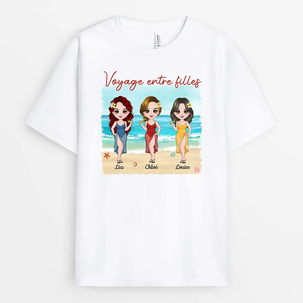 Tee Shirt Personnalisé Femme – Voyage Entre Filles - Image 2