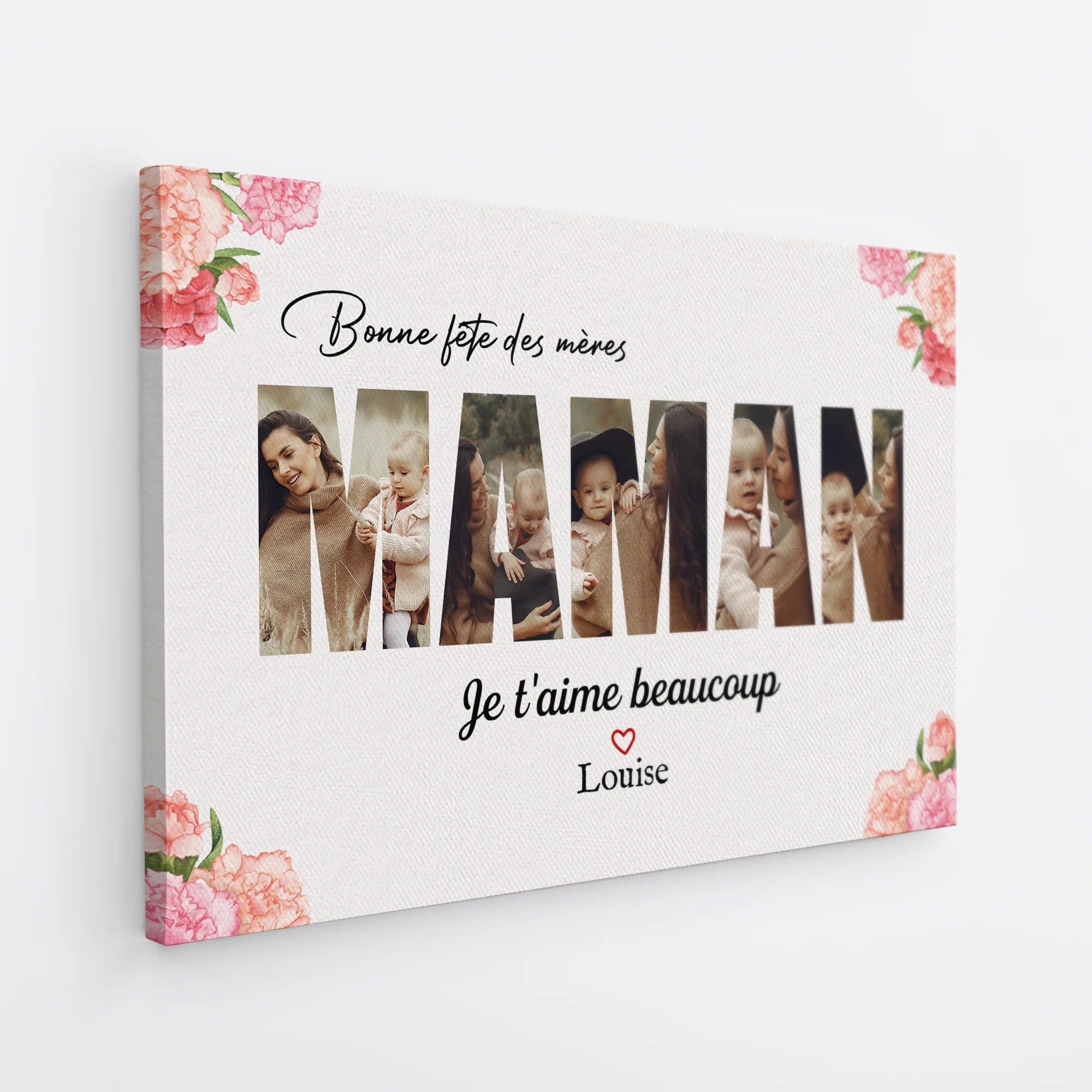 Tableau Fête Des Mères Personnalisé Avec Photo - Maman Je T'aime Beaucoup - Image 2