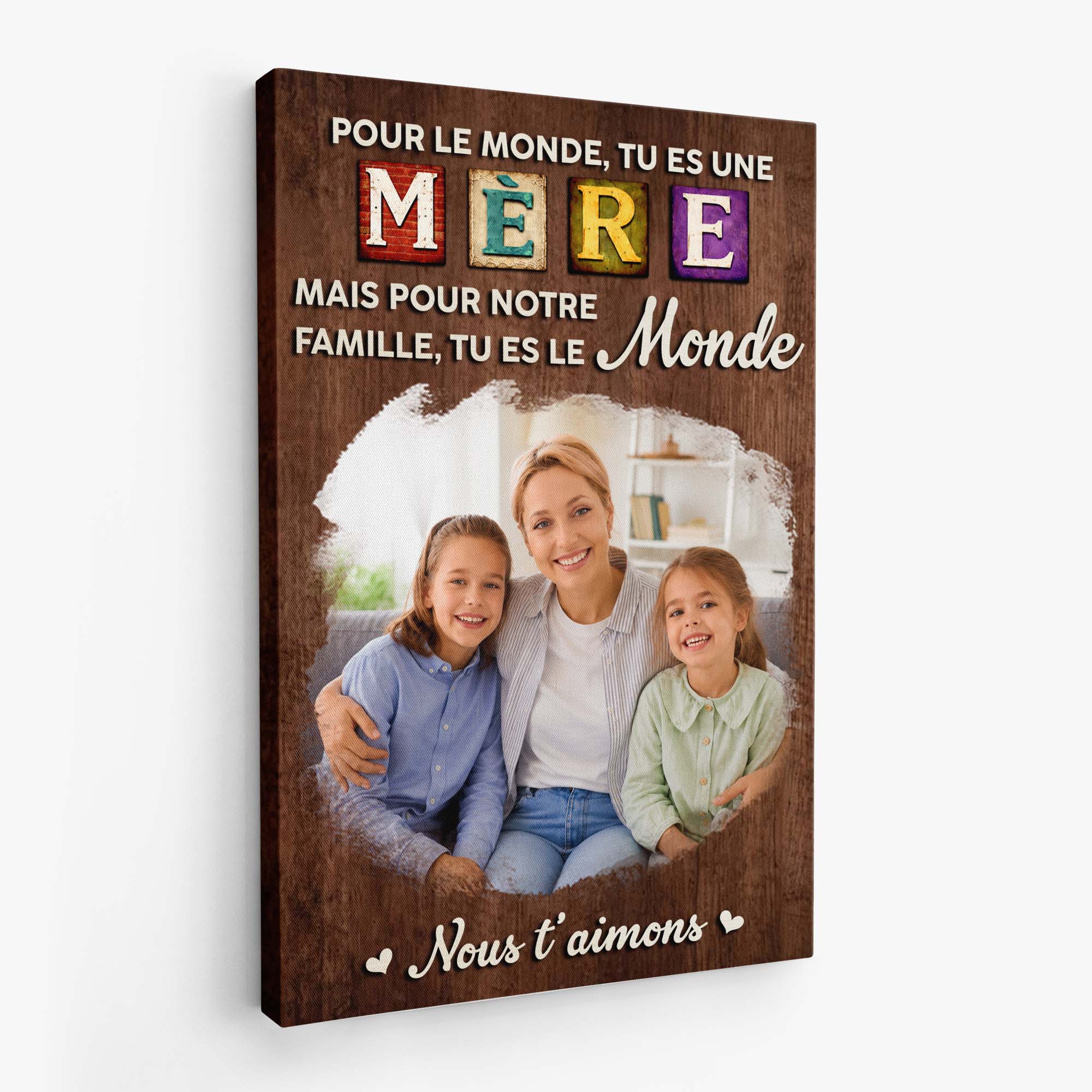 Tableau Personnalisé Maman Papa Avec Photo - Pour Nous Tu Es La Meilleure - Image 2