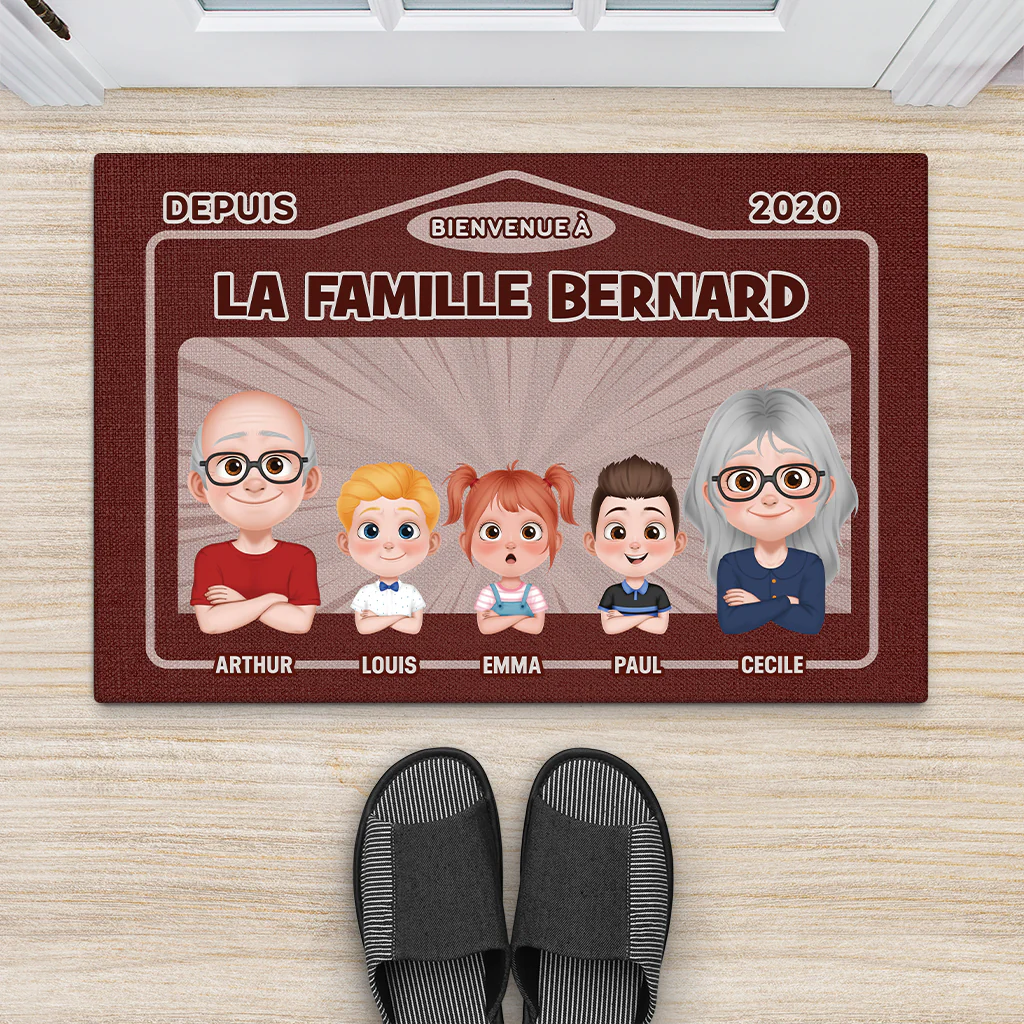 Tapis famille personnalisé – Bienvenue chez… - Image 2