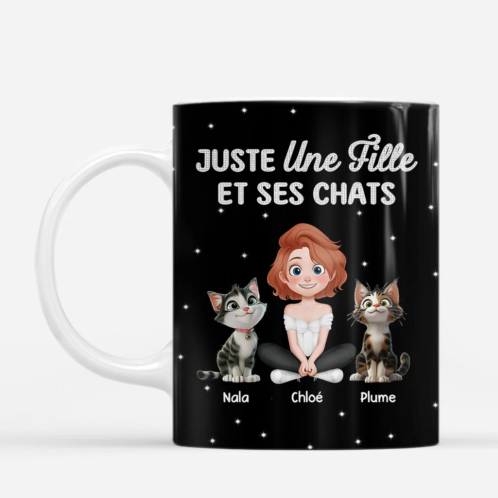 Mug Personnalisé Avec Chat | Juste Femme / Homme Et Son Chat - Image 2