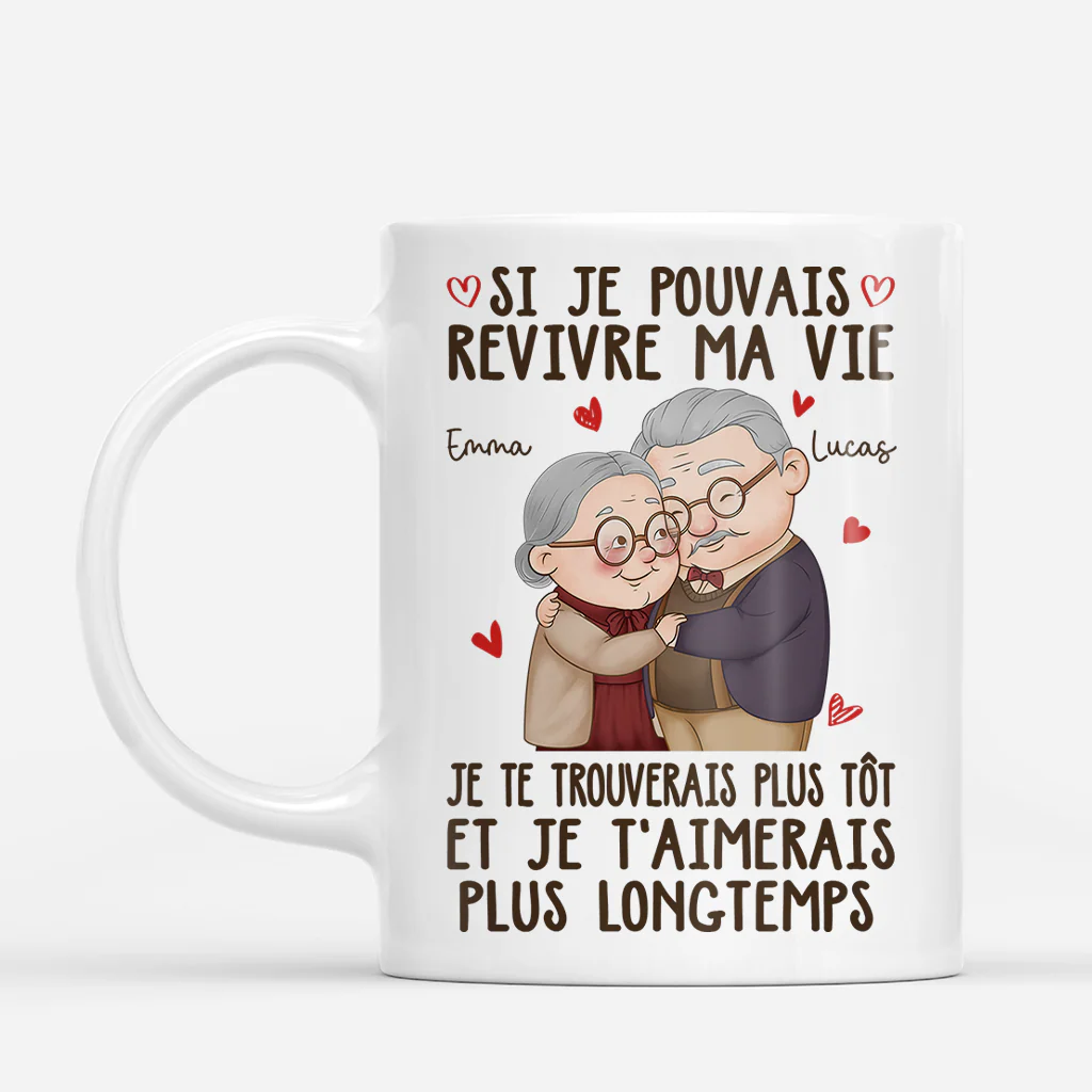 Tasse Personnalisée Couple - Je T’aimerais Plus Longtemps