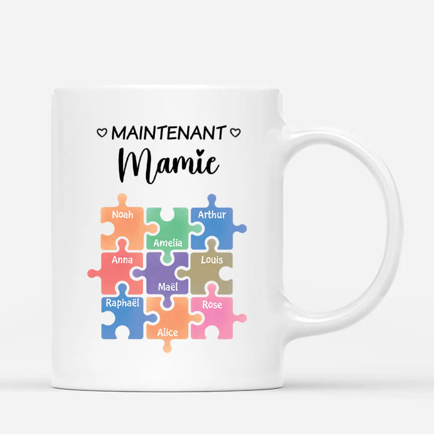 Mug personnalisé mamie – D’abord maman, maintenant mamie - Image 3