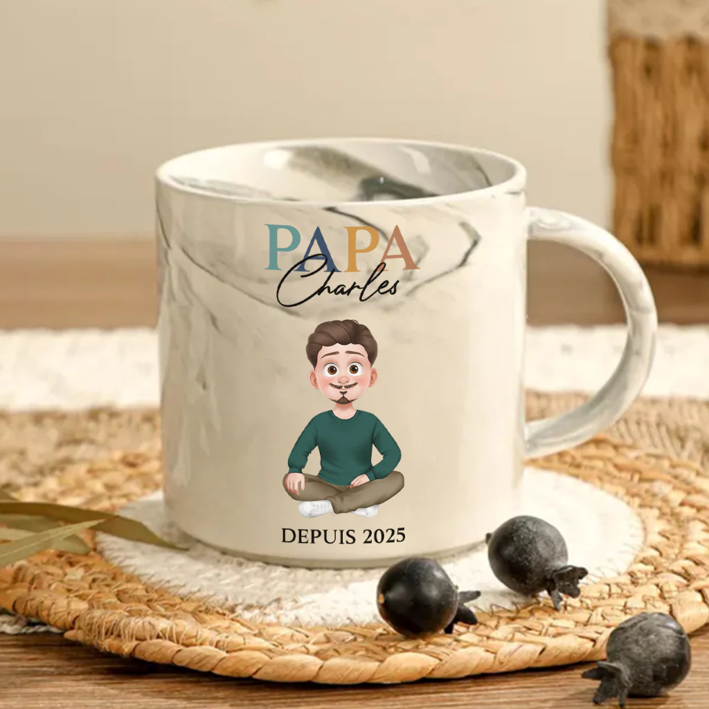 Tasse Personnalisée Effet Marbre - Cadeau Pour Tante - Image 2