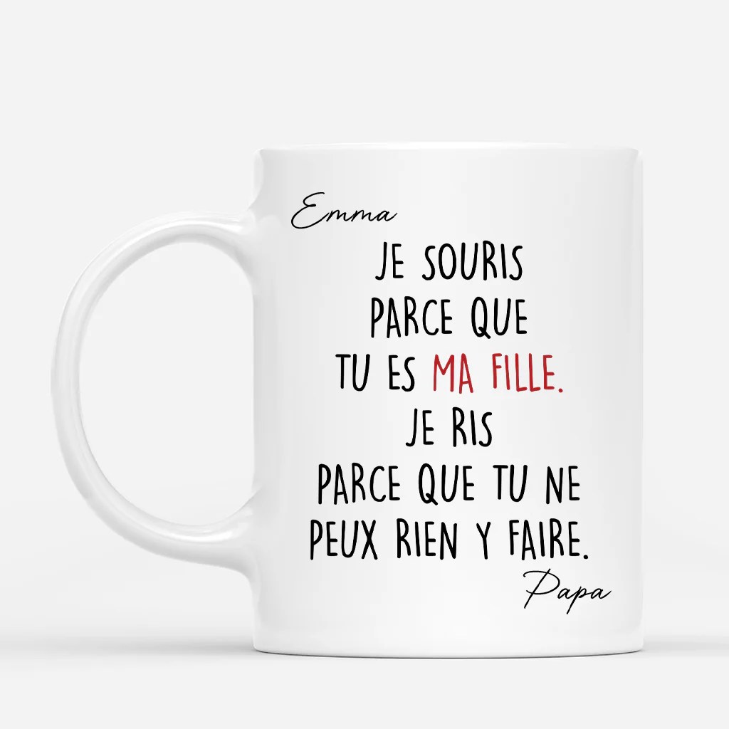 Cadeau Personnalisé Papa Et Maman Humour - Tasse Tu Es Mon Fils Ma Fille