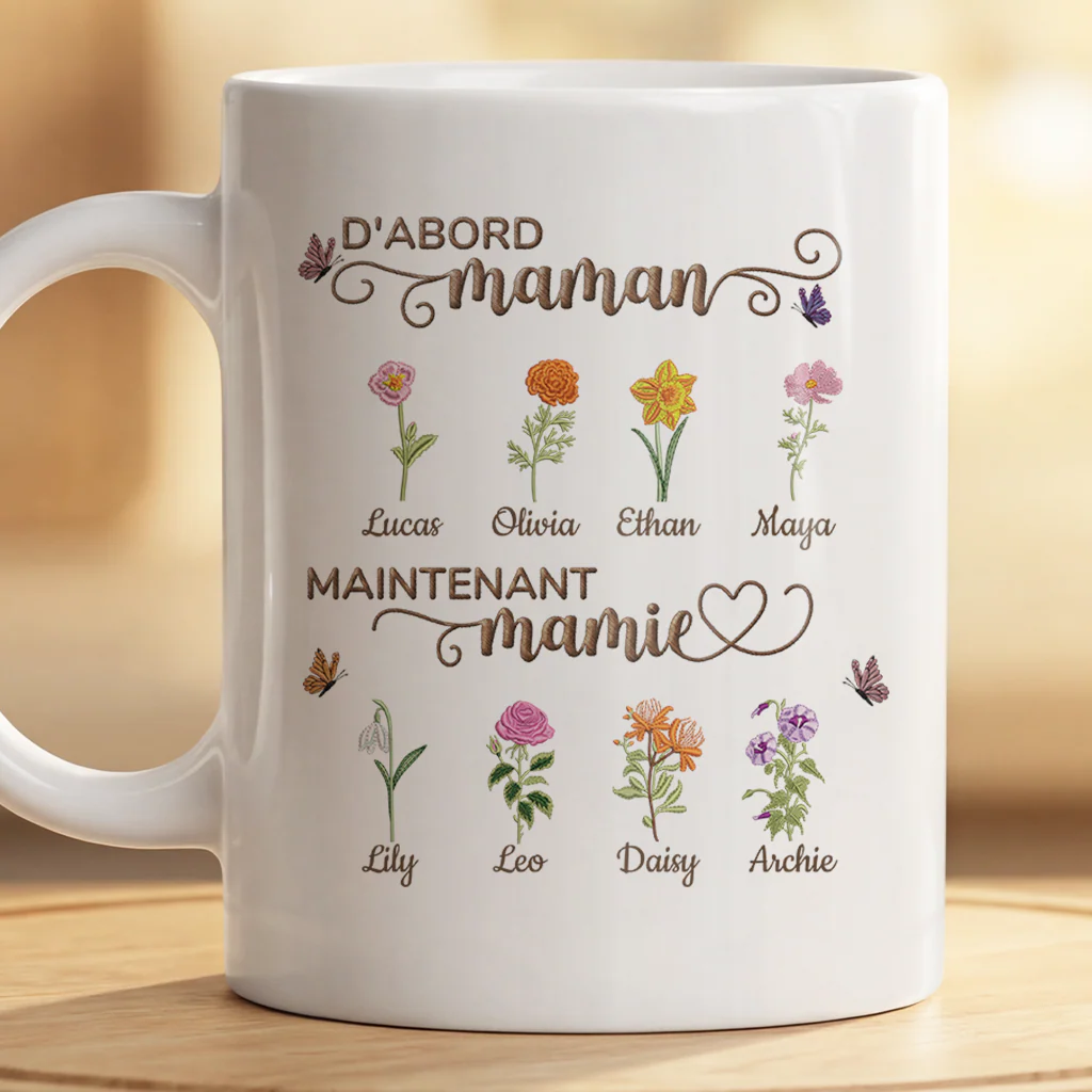 Tasse Personnalisée Maman - D'abord Maman Ensuite Mamie Jardin - Image 2