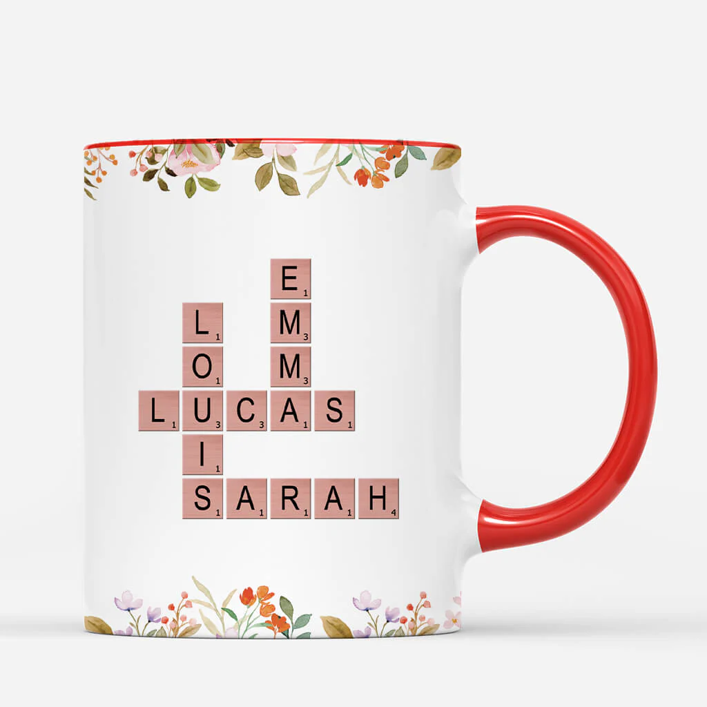 Mug Personnalisé Maman - Maman Fleurs - Cadeau Mots-Croisés - Image 3