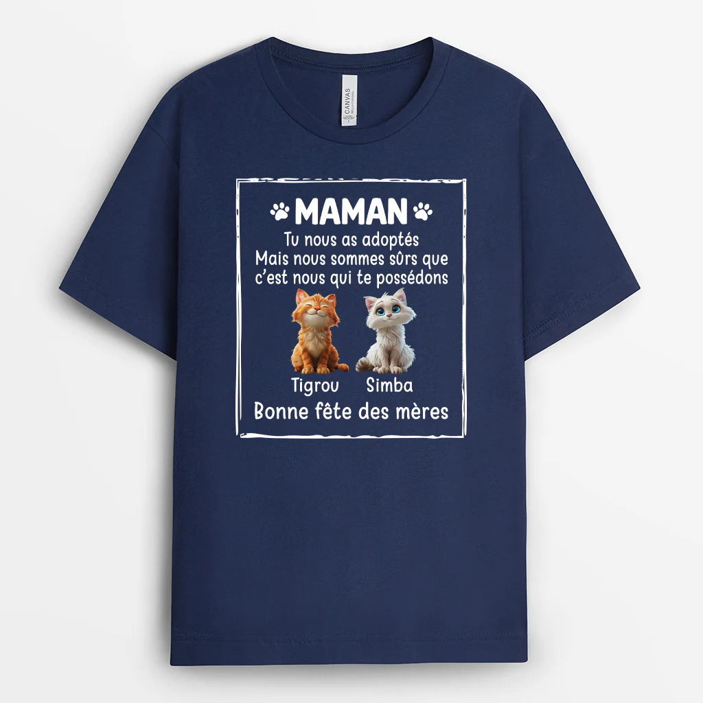 Tee Shirt Personnalisé Chat – C’est Moi Qui Te Possède - Image 2