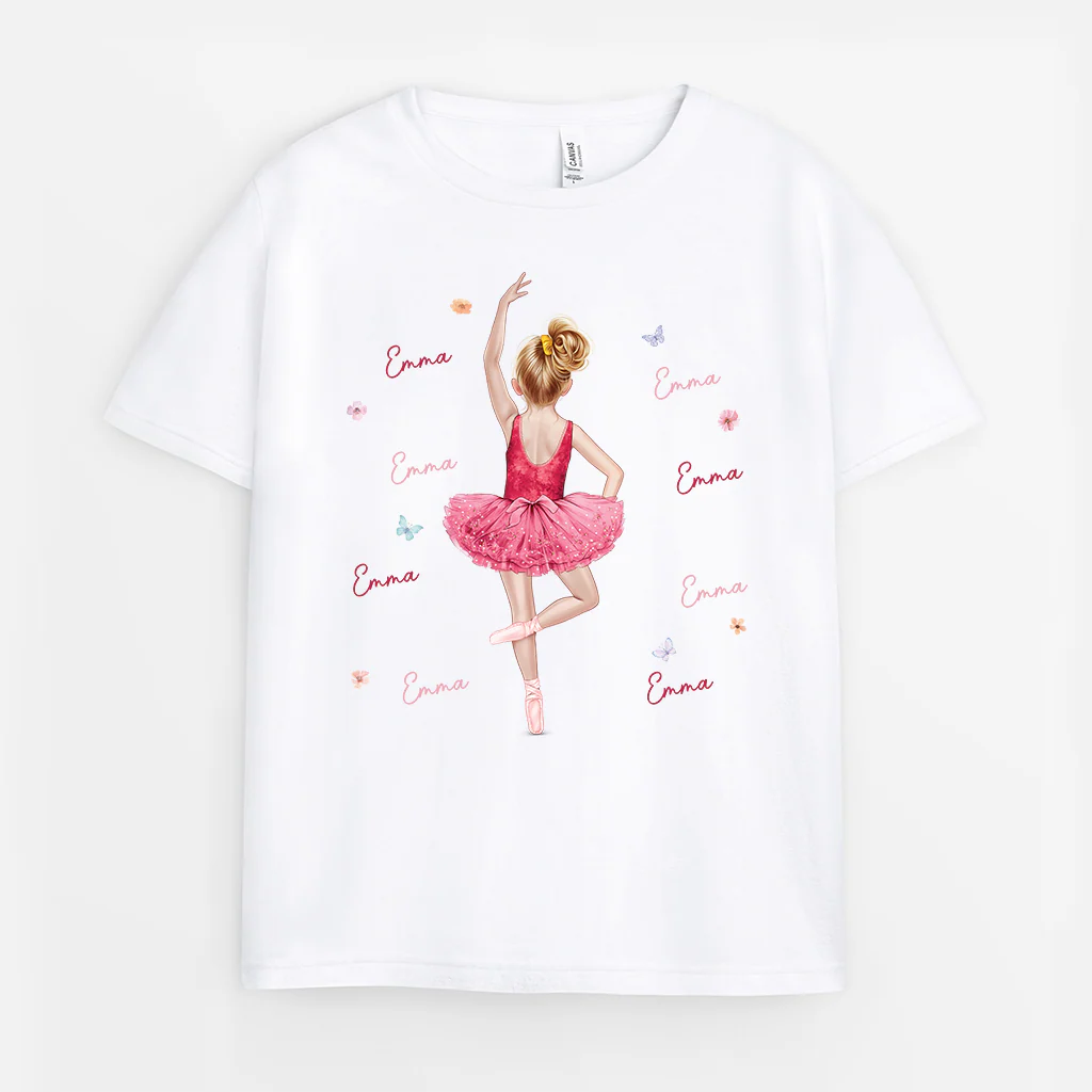 Tee Shirt Enfant Personnalisé Prénom - Future Ballerine - Image 2