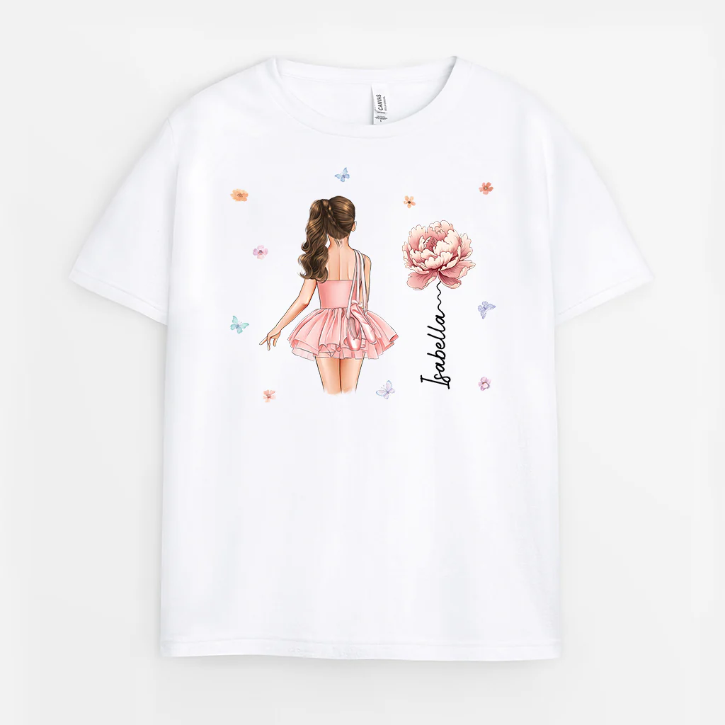 Tee Shirt Enfant Personnalisé Prénom - Petite Ballerine