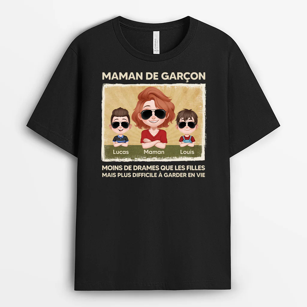 Tee Shirt Papa Personnalisé - Papa De Garçons