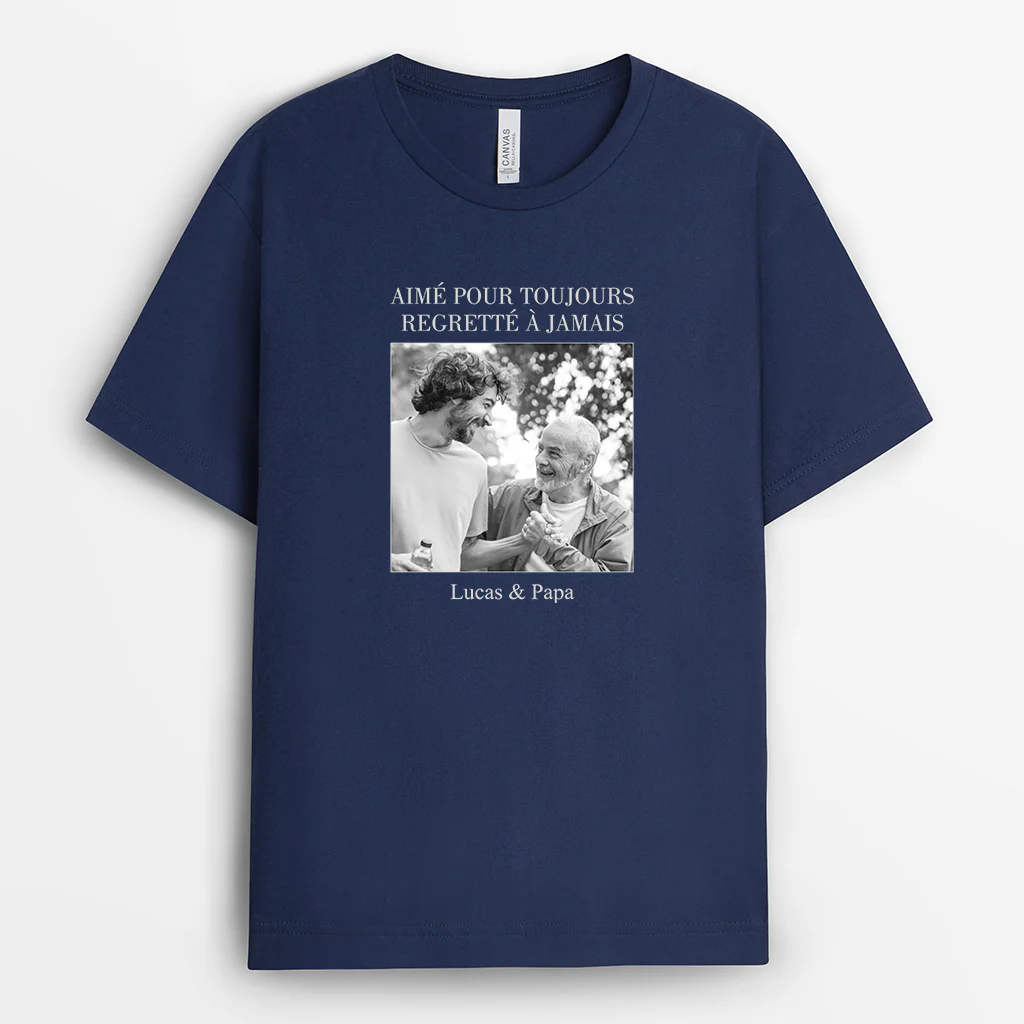 Tee Shirt Personnalisé Avec Photo Commémorative - Toujours Dans Mon Cœur - Image 2