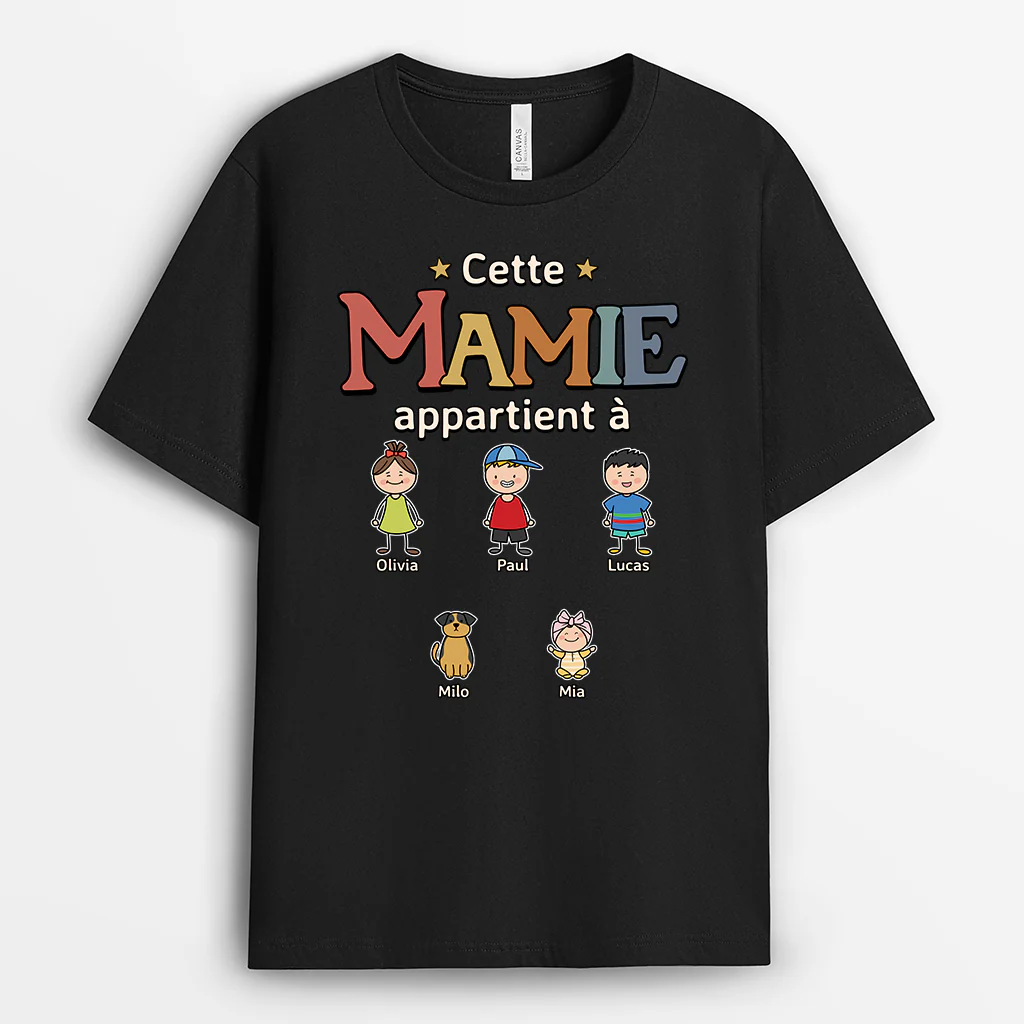 Tee Shirt Personnalisé Cadeau Mamie Papy - Cette Mamie Appartient À