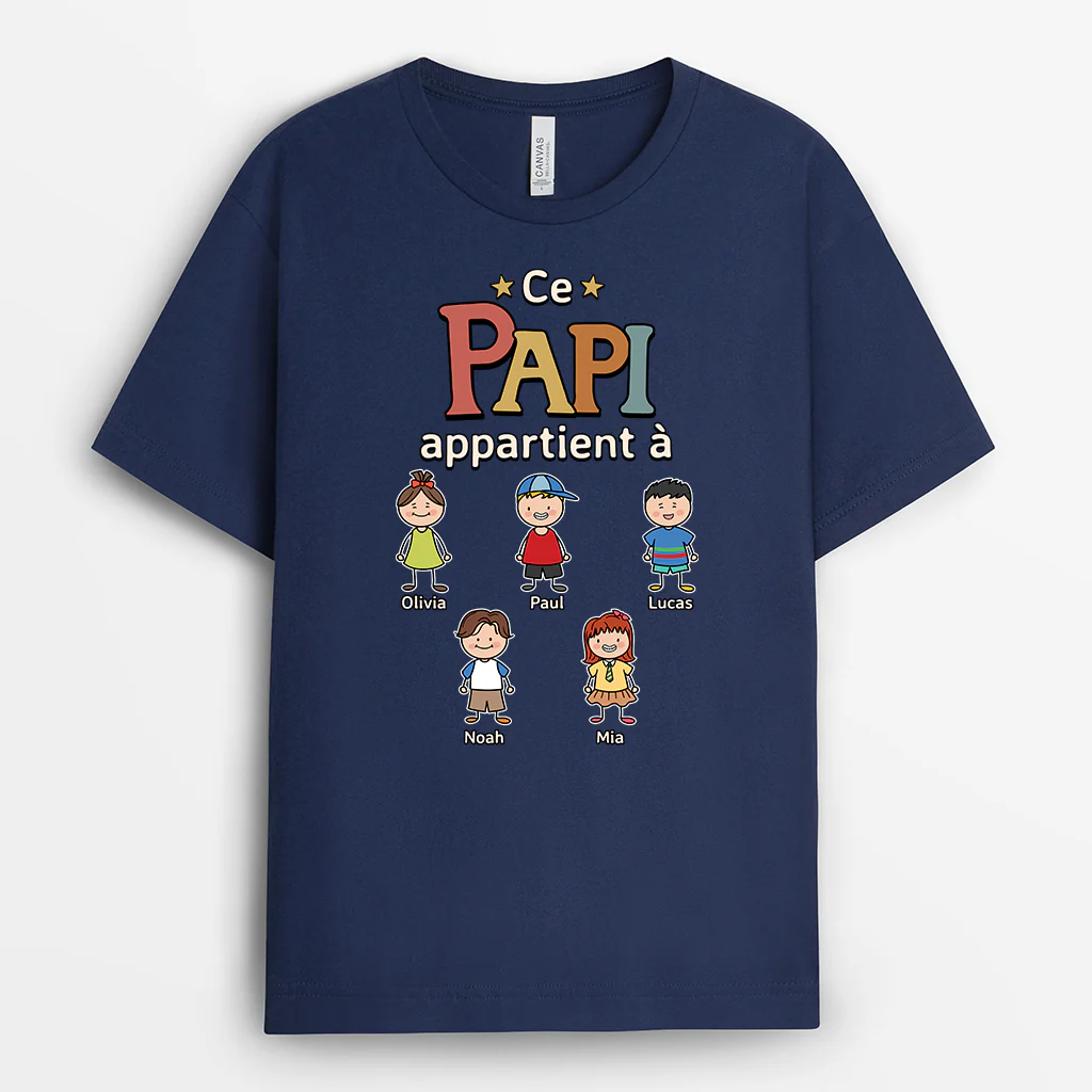 Tee Shirt Personnalisé Cadeau Mamie Papy - Cette Mamie Appartient À - Image 2
