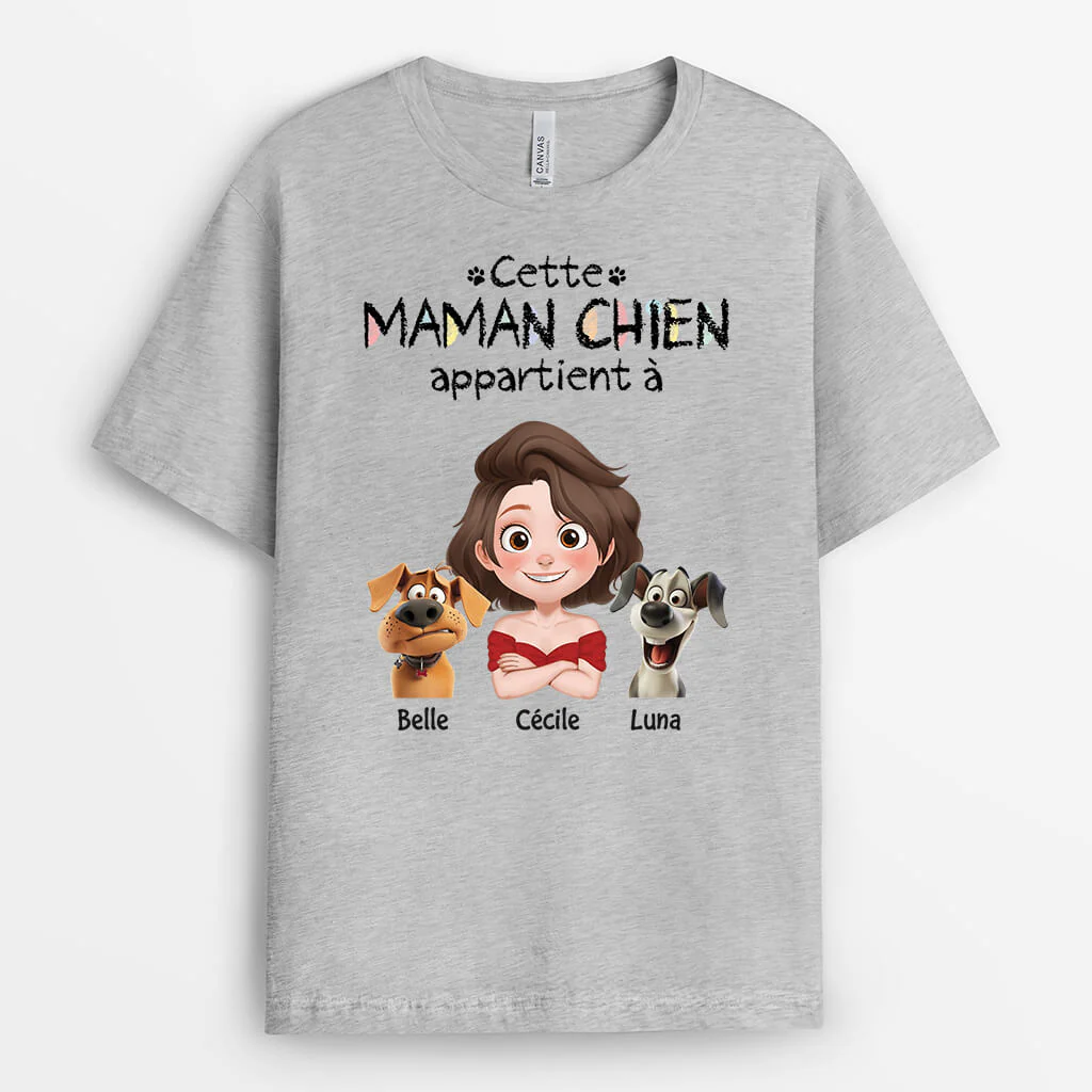 T-shirt Chien Personnalisé - Ce Papa/Maman Appartient À - Image 2