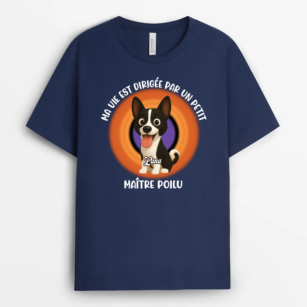 Tee Shirt Personnalisé Chien - Ma Vie Avec Des Petits Maîtres Poilus - Image 2