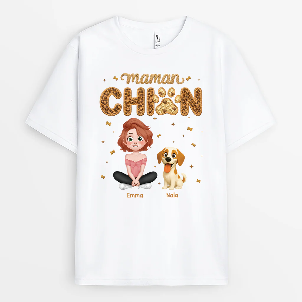 T Shirt Personnalisé Chien | Maman Papa Chien