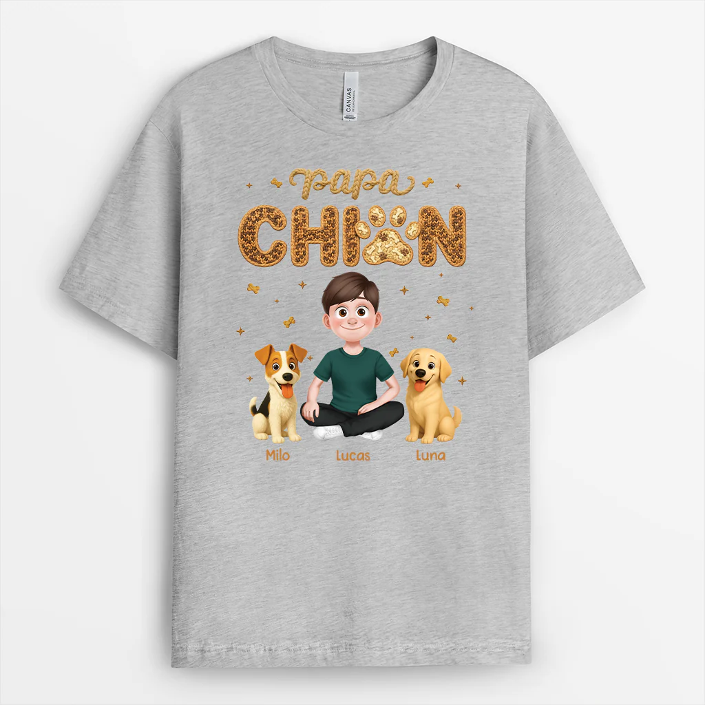 T Shirt Personnalisé Chien | Maman Papa Chien - Image 2