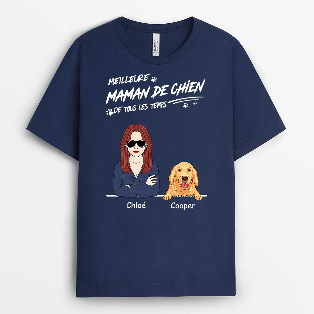 Tee Shirt Personnalisé Chien - Meilleur Papa Chien - Image 2