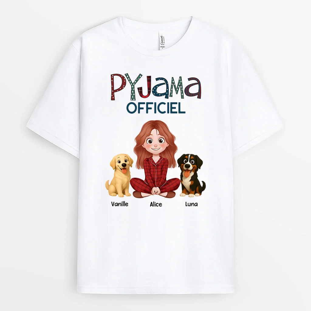 Tee Shirt Personnalisé Chien - Pyjama Officiel Avec Chien