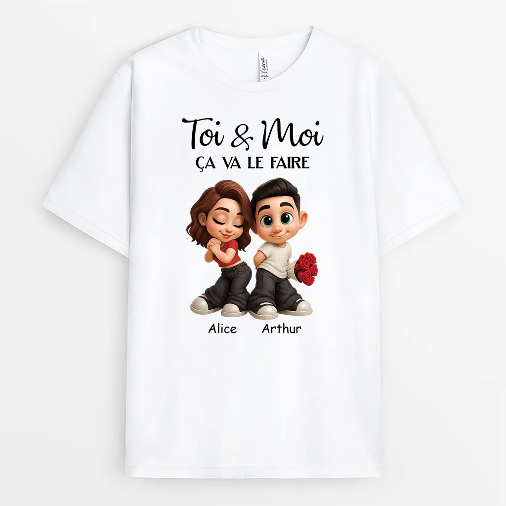 Tee Shirt Personnalisé Couple - Toi Et Moi