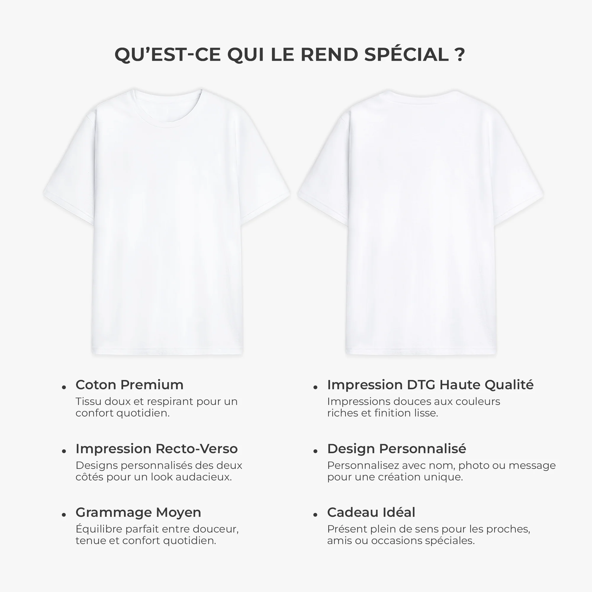 Tee Shirt Personnalisé Devant Et Dos - Cadeau Maman Et Papa Des Footballeurs - Image 5