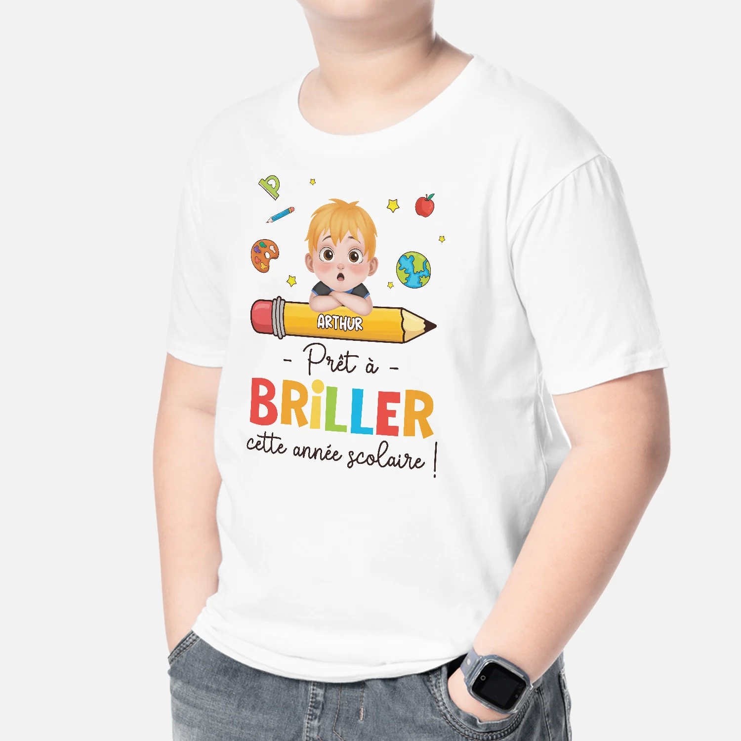 Tee Shirt Personnalisé Enfant - Prêt à Briller - Image 2