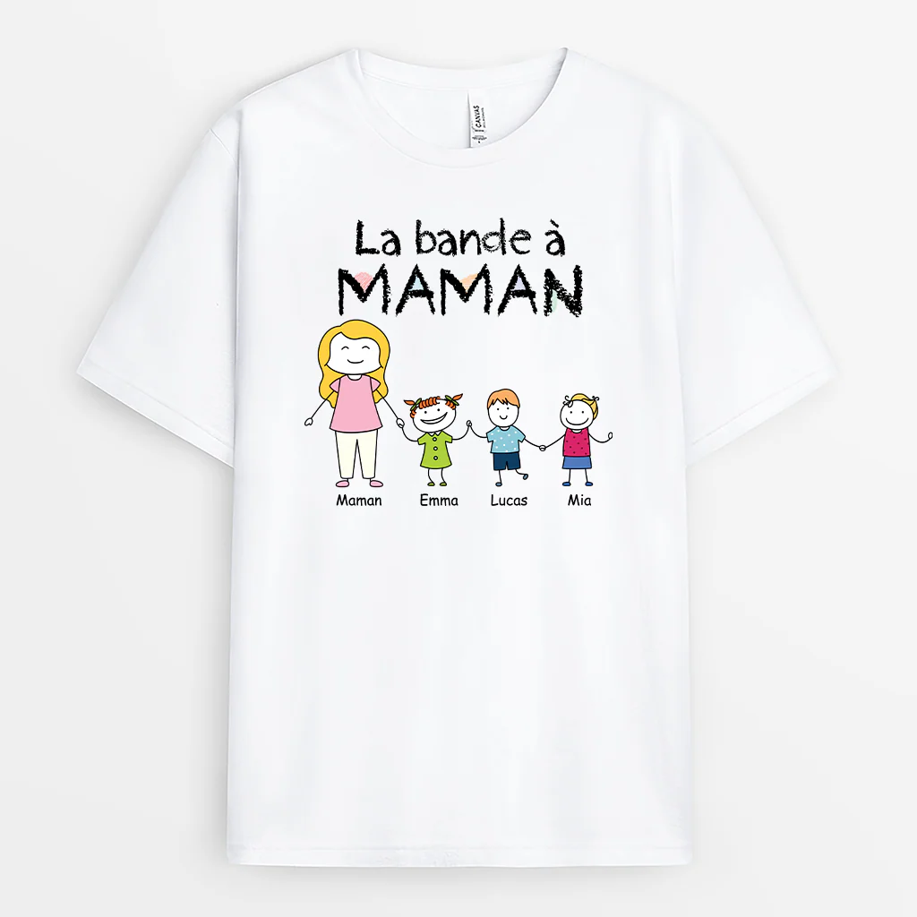 Tee Shirt Personnalisé Famille Avec Dessin - La Bande À Papa Maman - Image 2