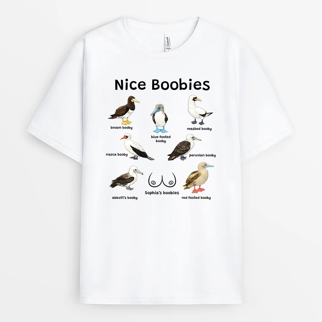 Tee Shirt Personnalisé Humour Femme/Homme Avec Jeu De Mots - Nice Boobies