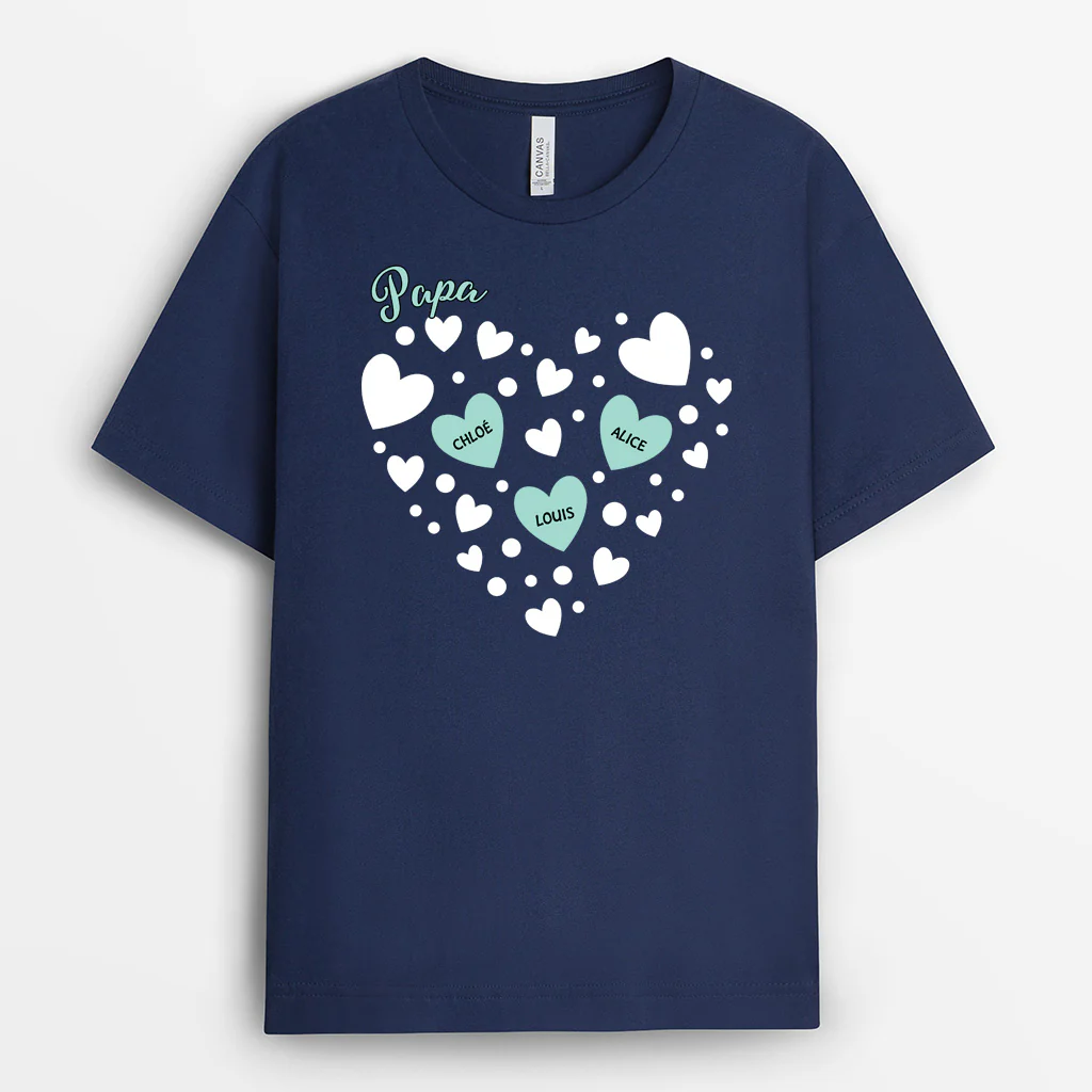 Tee Shirt Personnalisé Maman -  Maman Et Ses Petites Cœurs - Image 2