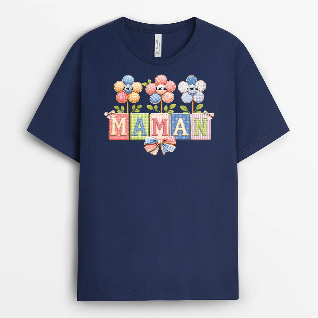 T Shirt Personnalisé Maman | Mamie Cadeau Original Avec Prénom