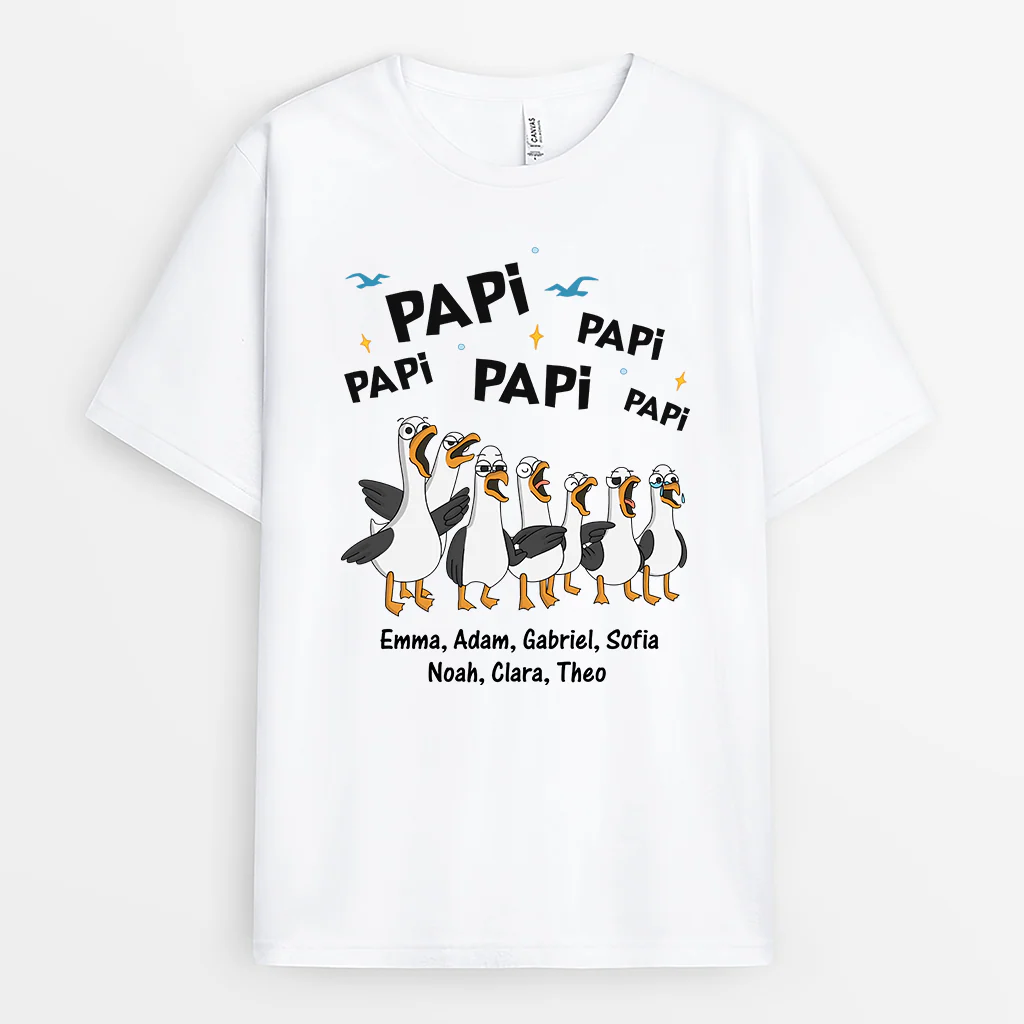 T Shirt Personnalisé Papa | Humour Idée Cadeau Famille Avec Enfants