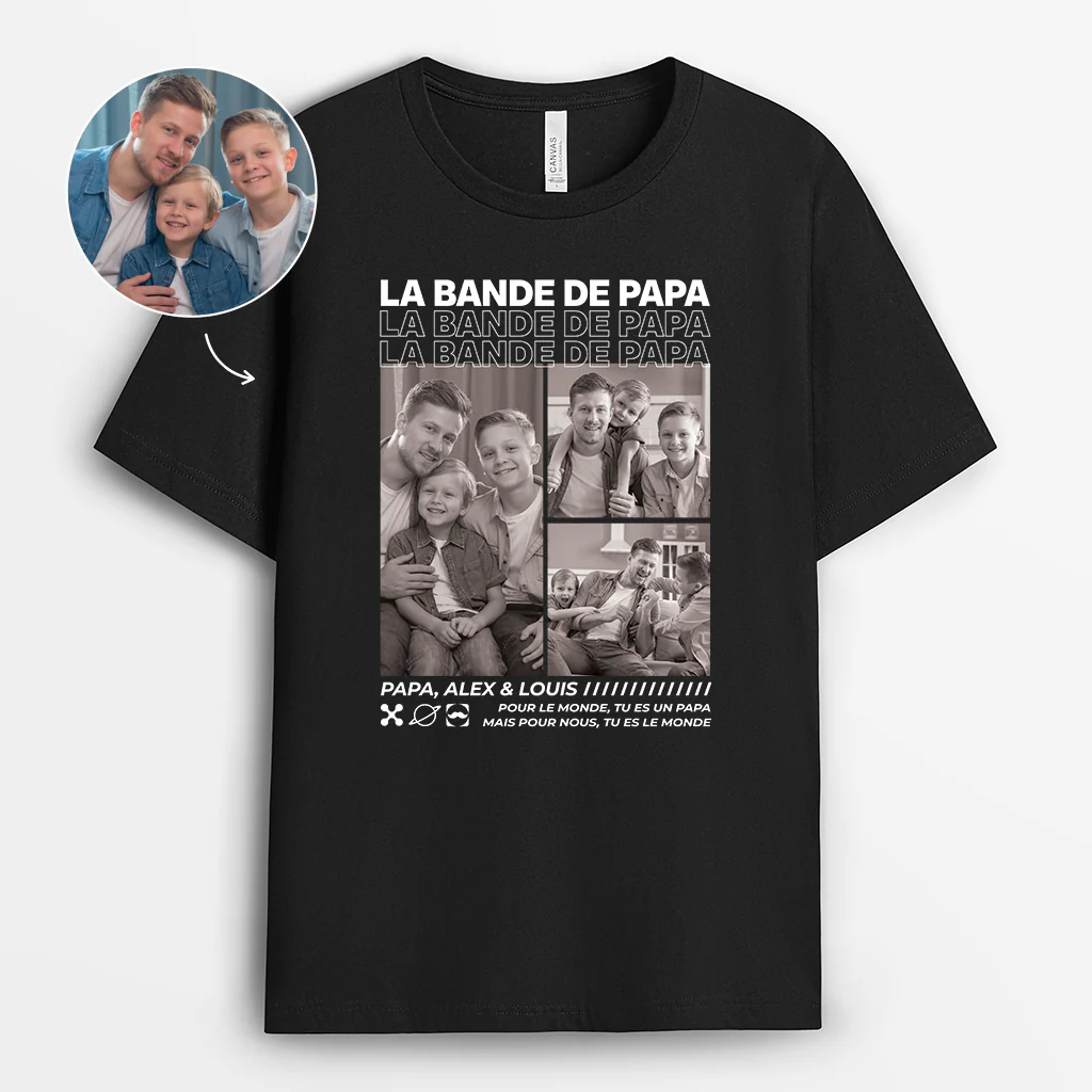 Tee Shirt Personnalisé Papa Maman Avec Photo - Cadeau Super Papa Super Maman