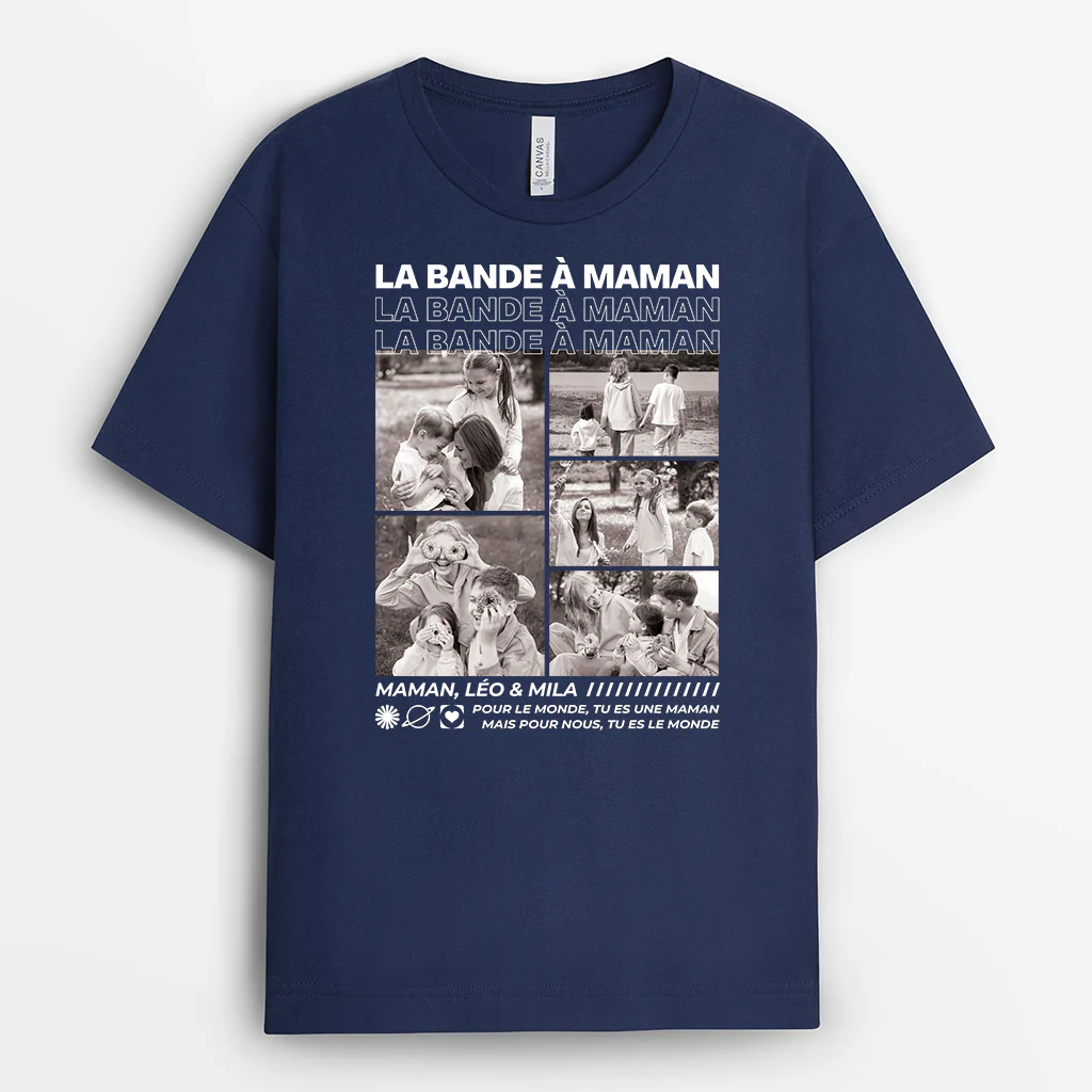 Tee Shirt Personnalisé Papa Maman Avec Photo - Cadeau Super Papa Super Maman - Image 2