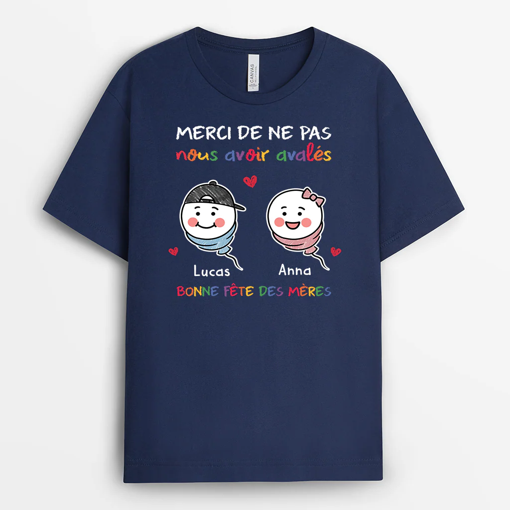 Tee Shirt Personnalisé Papa Maman Humour - Bonne Fête Des Pères - Image 2