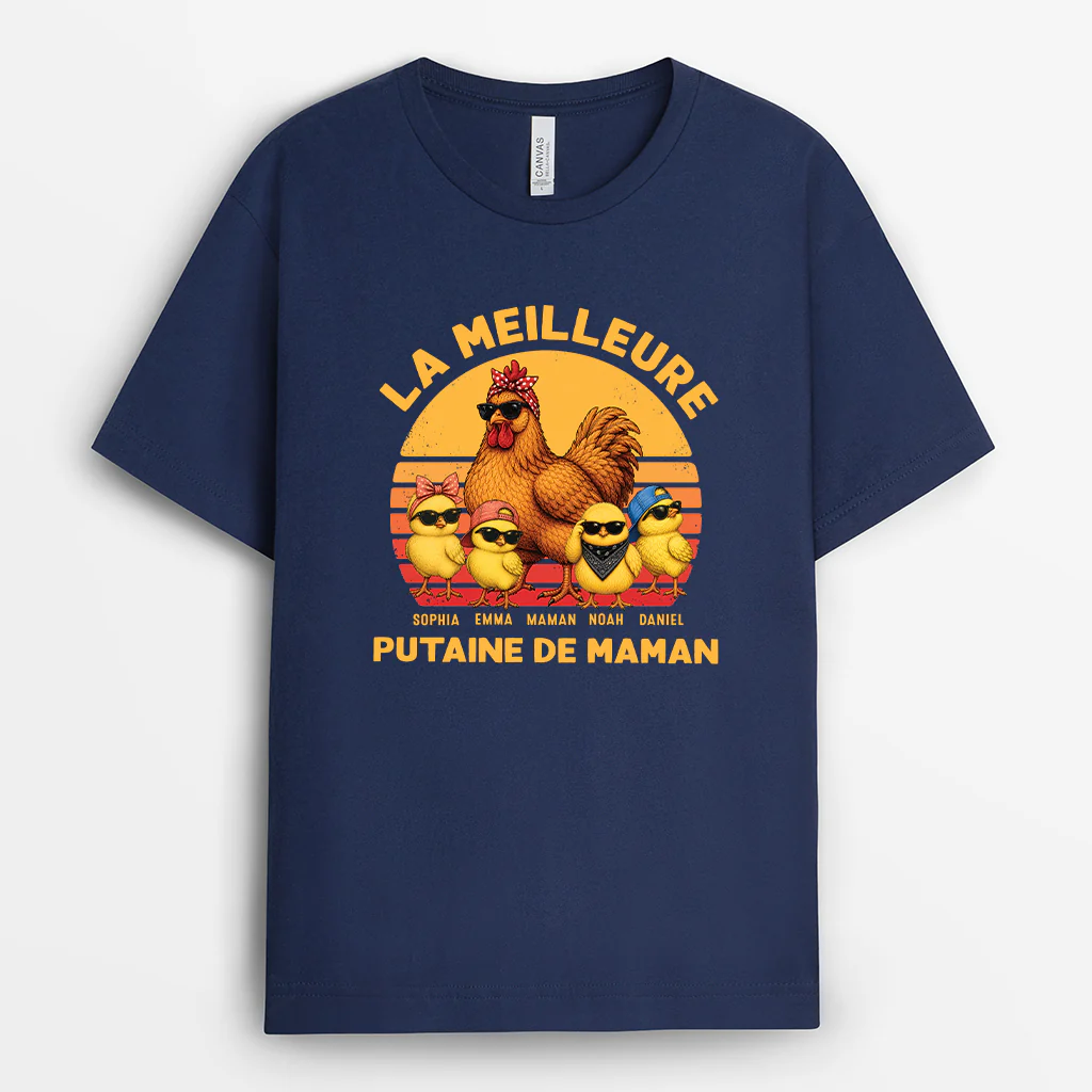 Tee Shirt Personnalisé Papa Maman - Le Meilleur Papa Coq - Image 2
