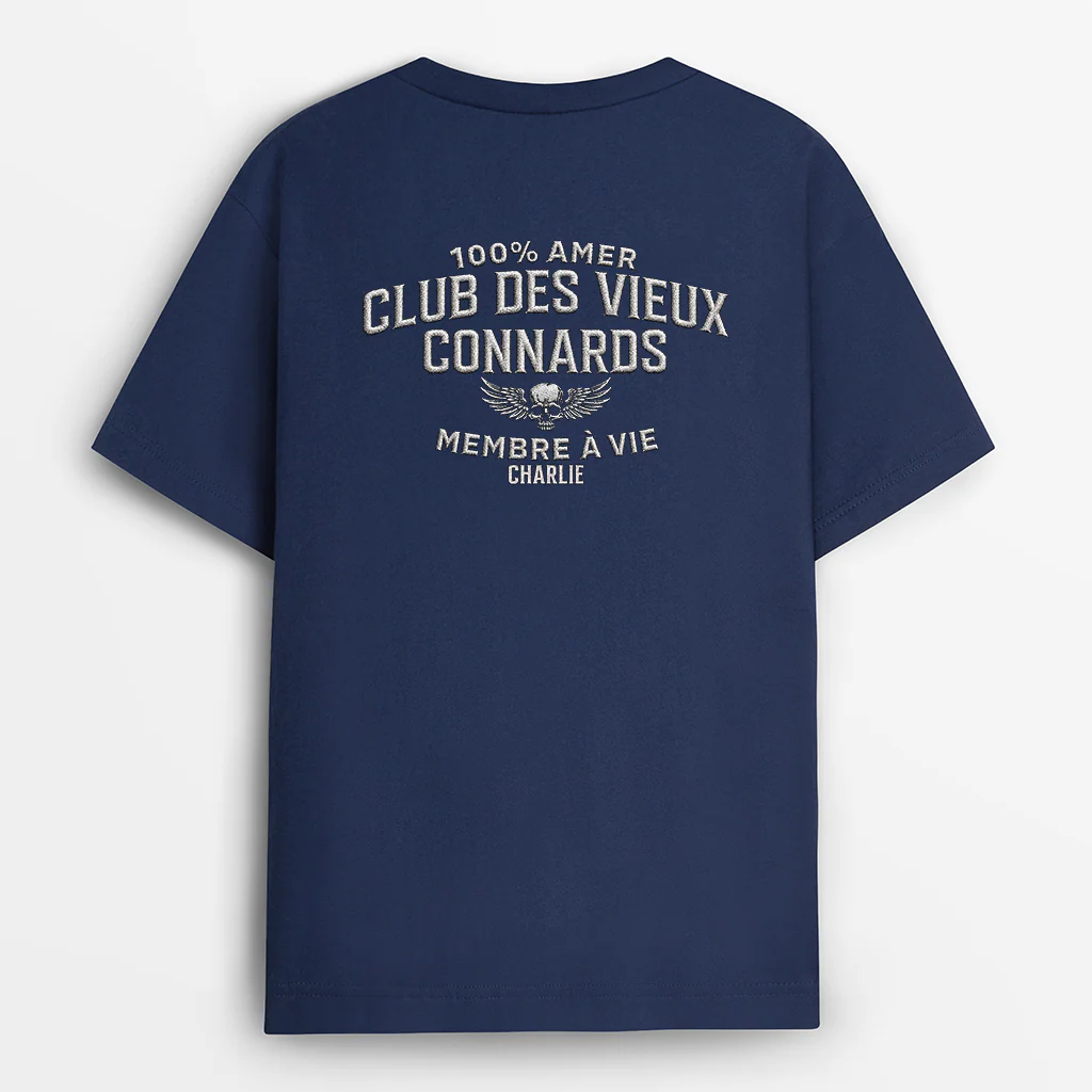 Tee Shirt Personnalisé Papa Papy Drôle - Club Des Vieux Connards - Image 2