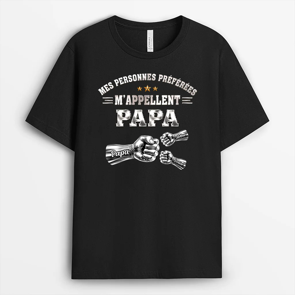 Tee Shirt Personnalisé Papa Papy - Mes Personnes Préférées