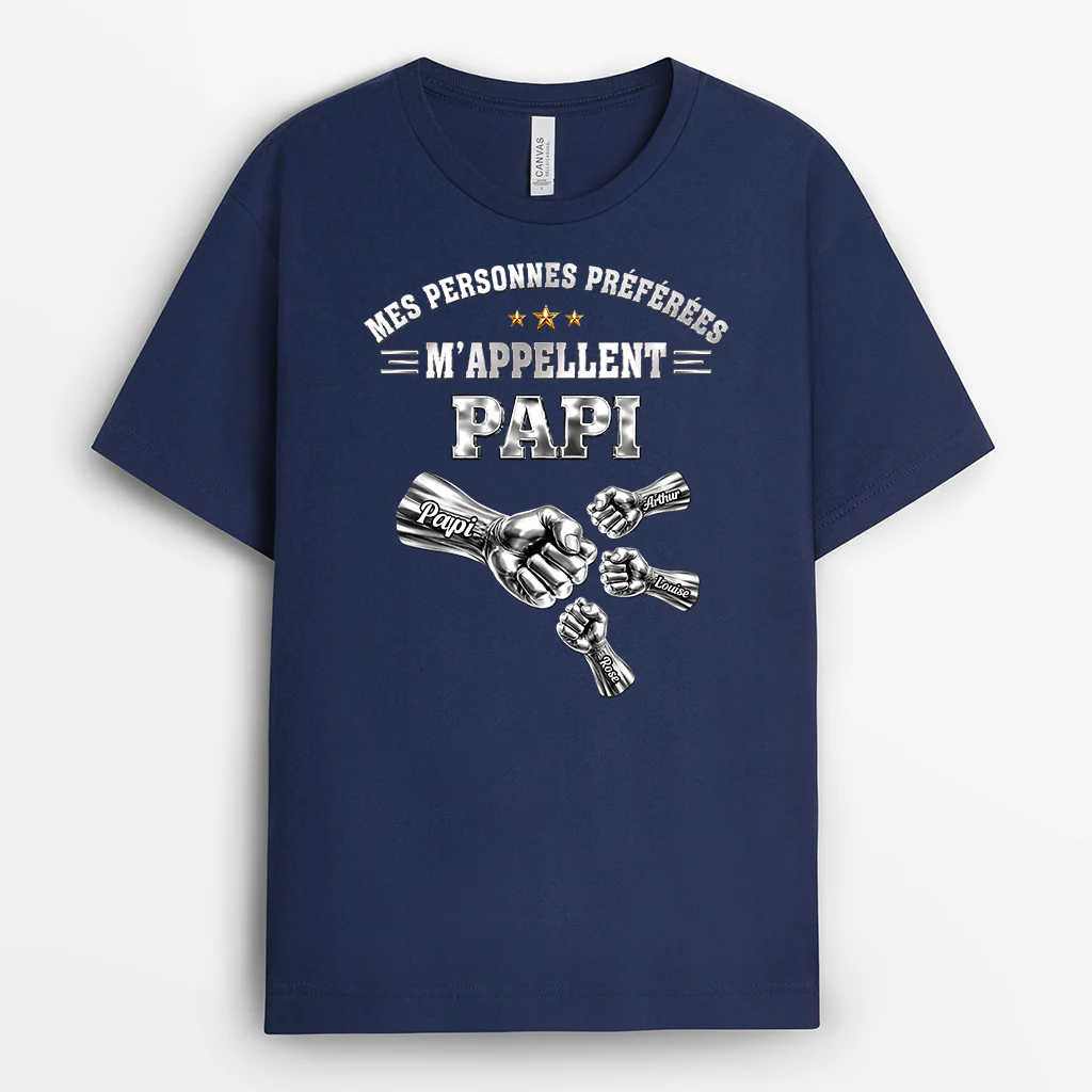 Tee Shirt Personnalisé Papa Papy - Mes Personnes Préférées - Image 2
