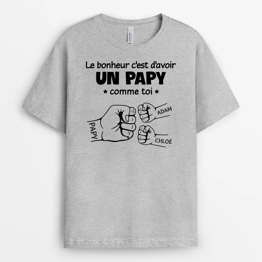 Tee Shirt Personnalisé Pour Papa - Le Bonheur - Image 2