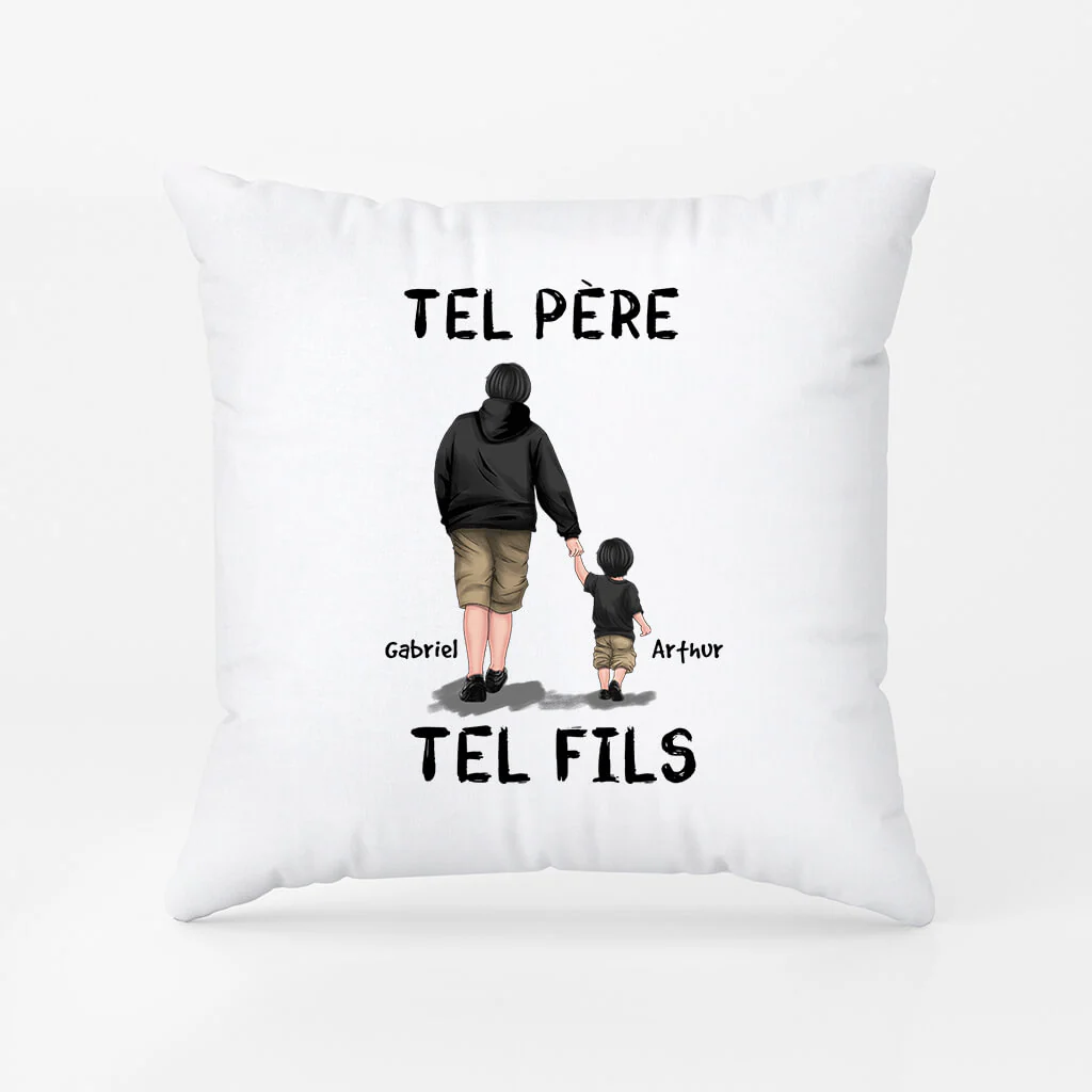 Tel Père Tel Fils - Coussin Personnalisé Pour Papa